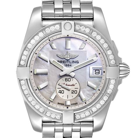 breitling galactic 36 automatic mother of pearl|Pre.